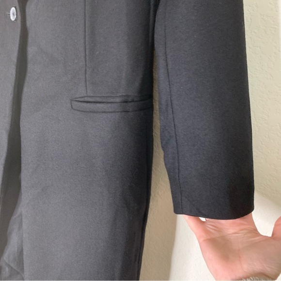 All Saints womens Black Wool one button Leni Coat 6 - Picture 5 of 12